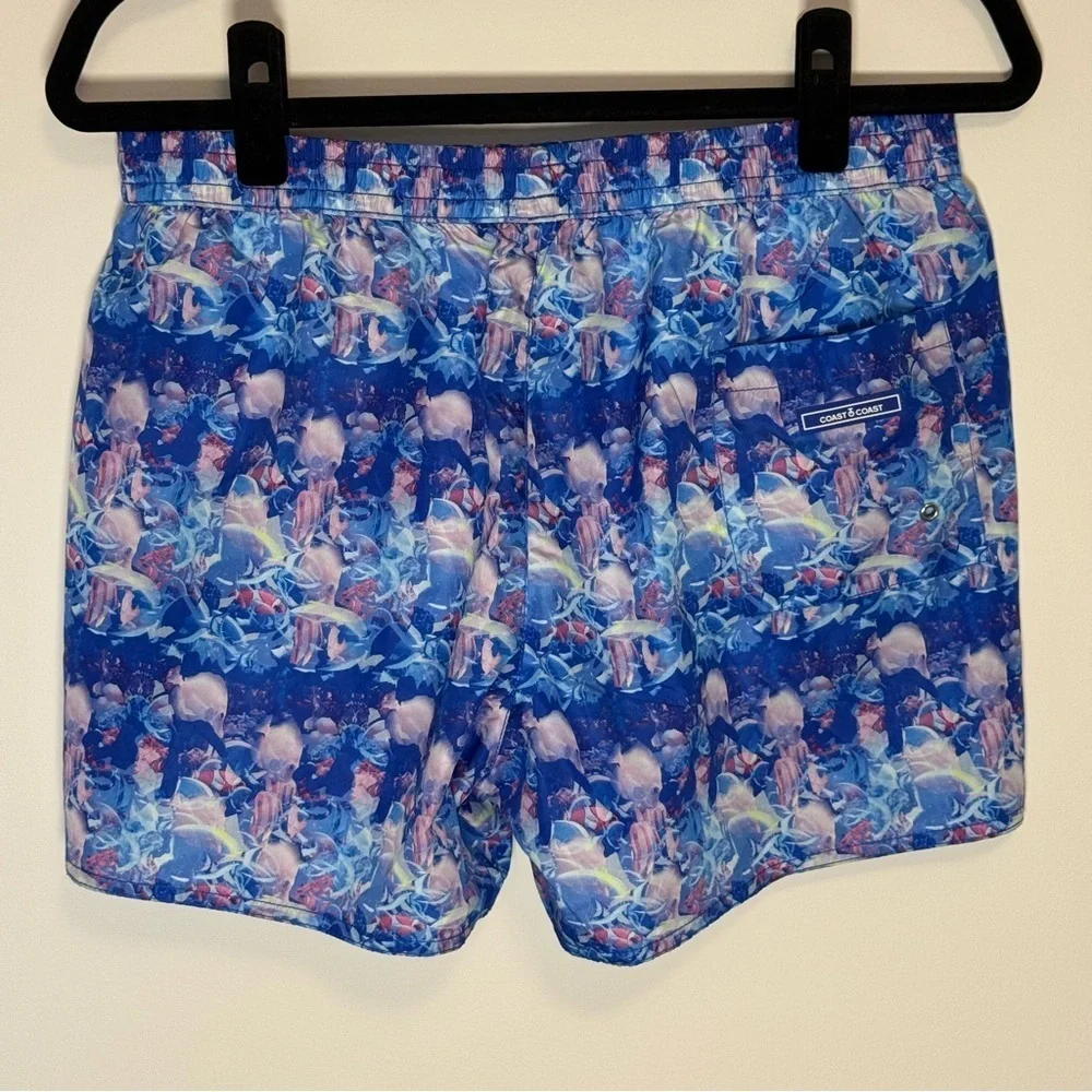 NWT Calzedonia Blue Patterned Men’s Swim Trunks Size L